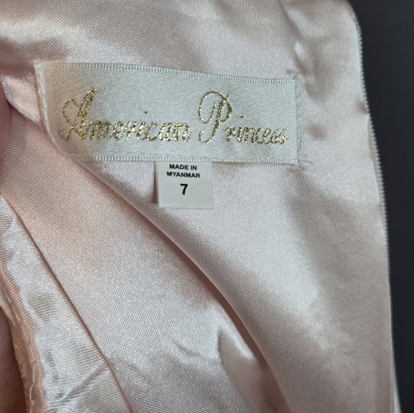 Girls American Princess pink lacey dress with tule underlay size 7 - Picture 7 of 9